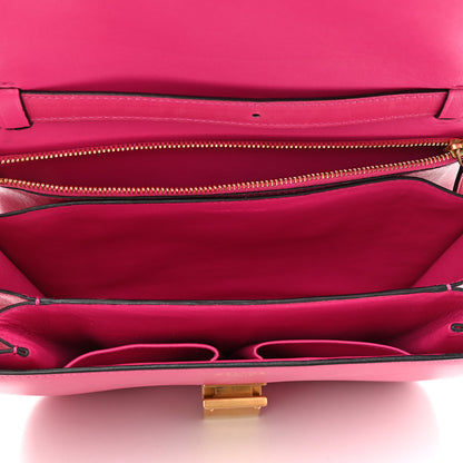 Celine Box Calfskin Medium Classic Box Flap Bag Hibiscus 4 of 10
