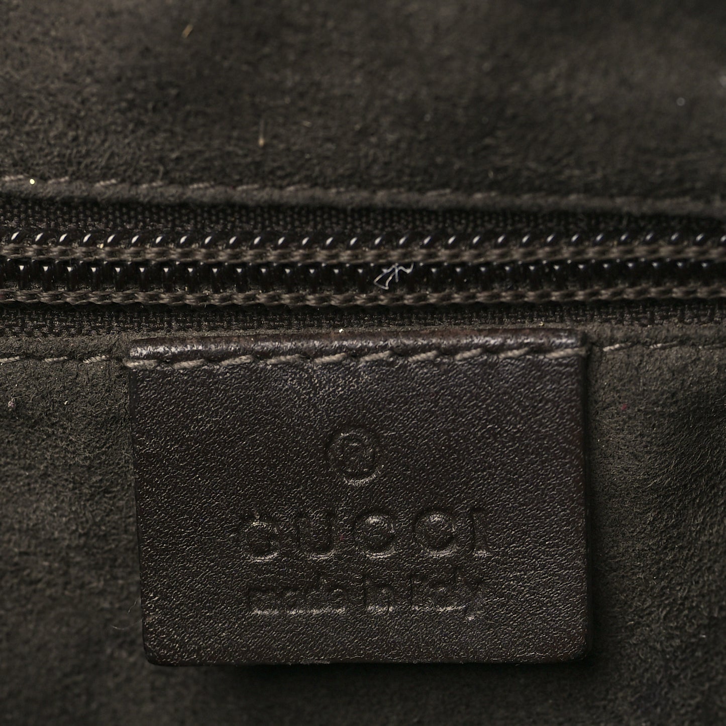 GG Supreme Monogram Small Zippered Tote Dark Brown
