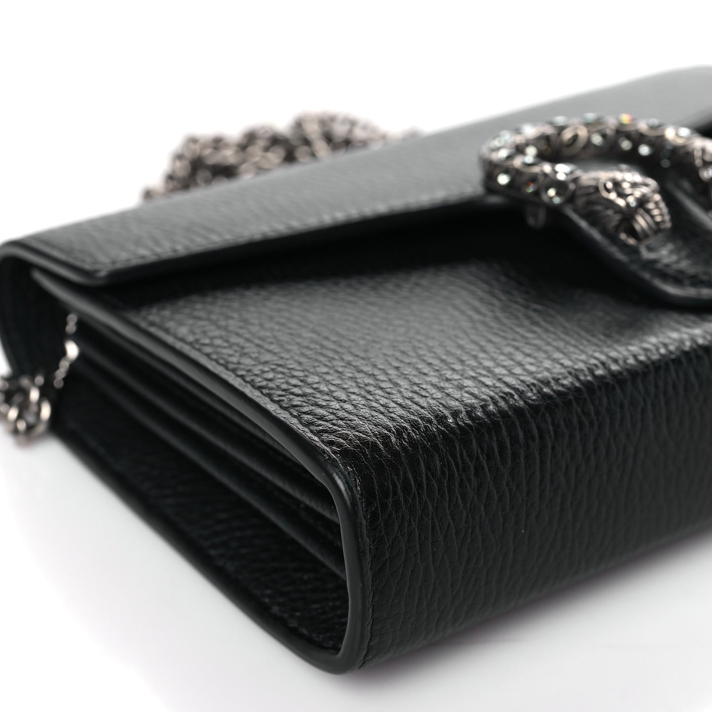Calfskin Mini Dionysus Chain Wallet Black