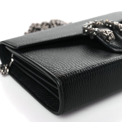 Gucci Calfskin Mini Dionysus Chain Wallet Black 7 of 8