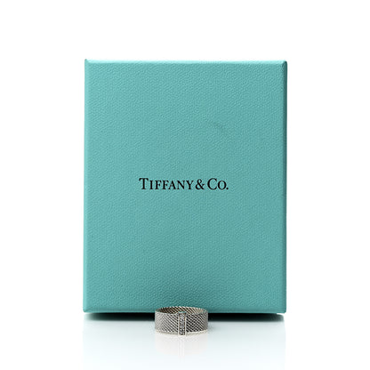 Tiffany Sterling Silver Diamond Somerset Mesh Ring 51 5.75 4 of 4