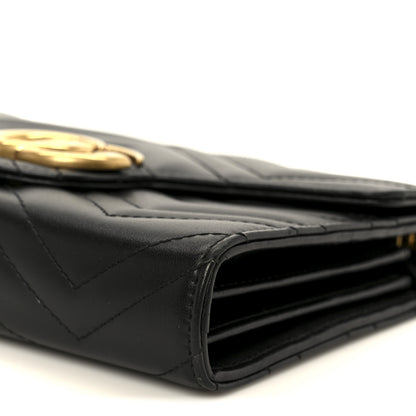 Gucci Calfskin Matelasse GG Marmont Chain Wallet Black 10 of 10