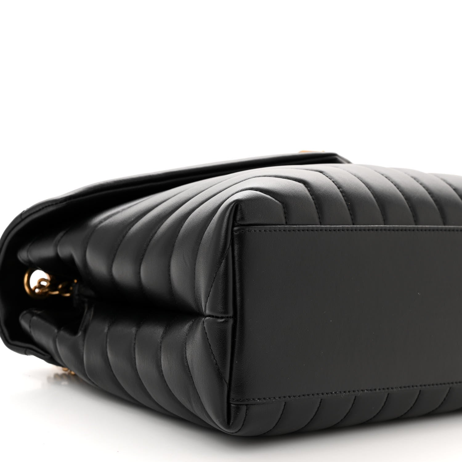 Saint Laurent Calfskin Y Quilted Monogram Medium Loulou Chain Satchel Black 8 of 9