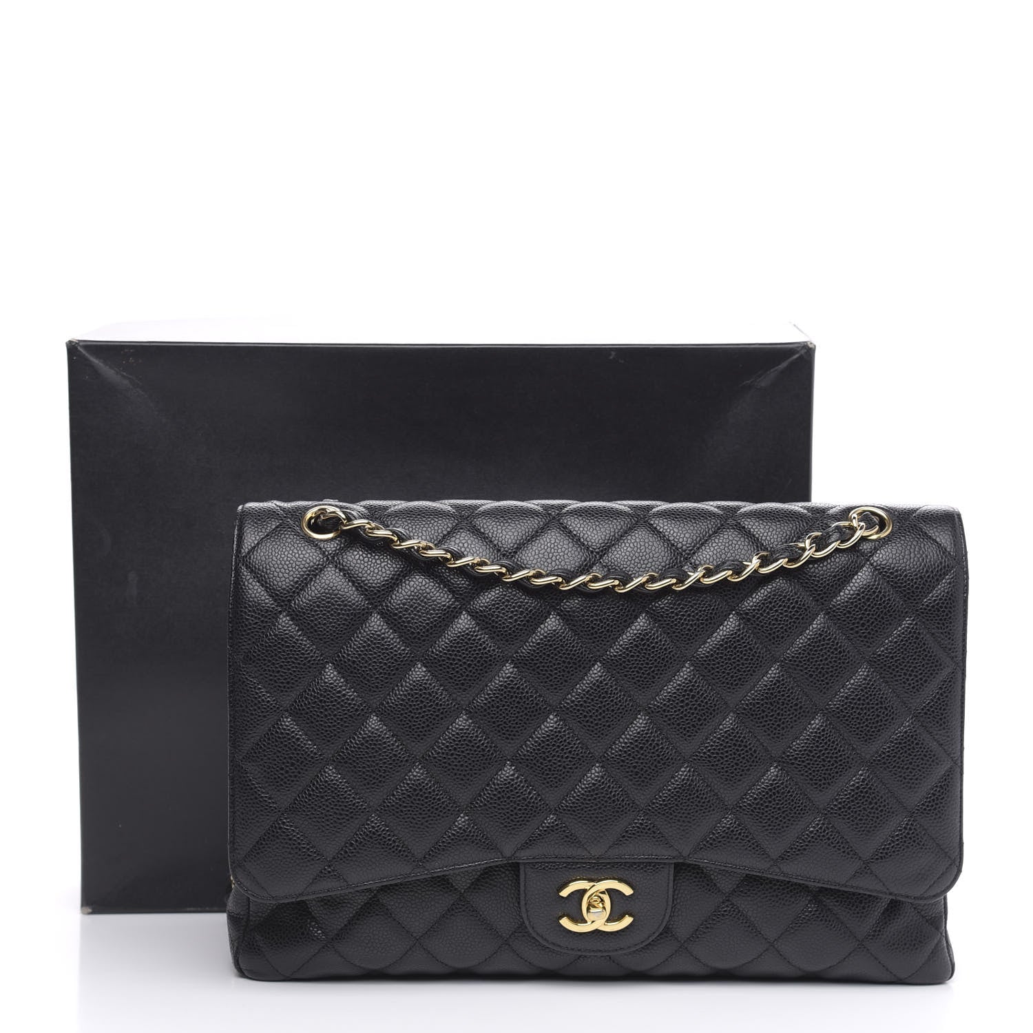 Chanel Caviar Quilted Maxi Single Flap Black 16 of 16