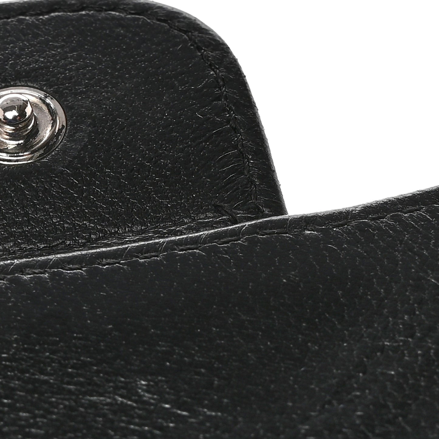 Lambskin Quilted Large Flap Wallet Black