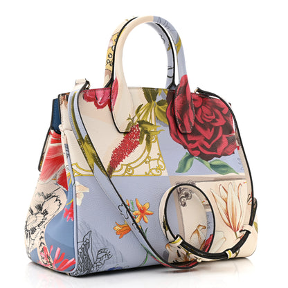 Salvatore Ferragamo Calfskin Floral Print The Studio Bag Slate Blue 2 of 8