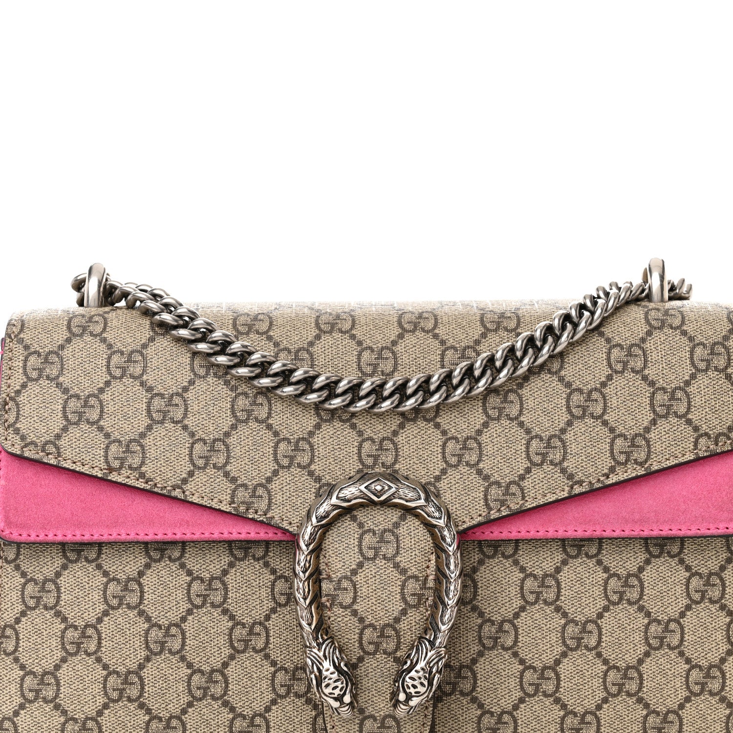 Gucci GG Supreme Monogram Small Dionysus Shoulder Bag Pink 8 of 14