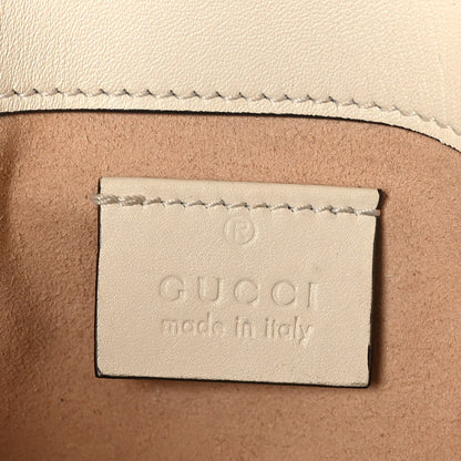 Gucci Calfskin Matelasse Super Mini GG Marmont Shoulder Bag White 6 of 11