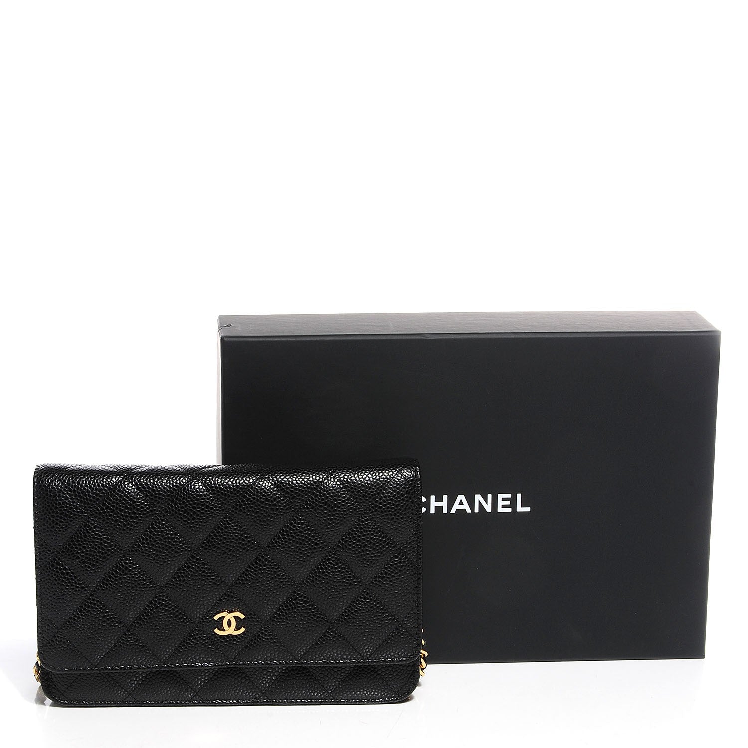 Chanel Caviar Quilted Wallet On Chain WOC Black 5 of 9