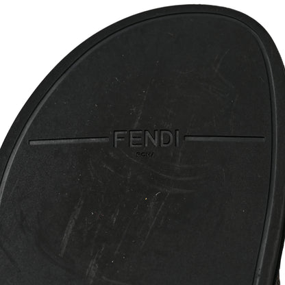 Fendi Calfskin FF Embossed Slide Sandals 35 Maya Black 6 of 9