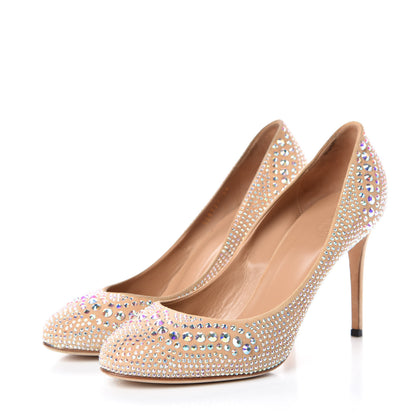 Gucci Suede Crystal Jennifer Pumps 39 Natural 3 of 12