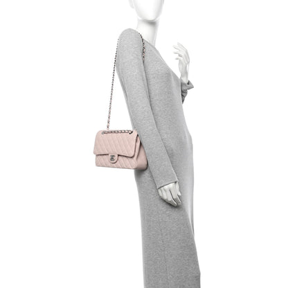 Chanel Caviar Quilted Medium Double Flap Light Pink 2 of 11