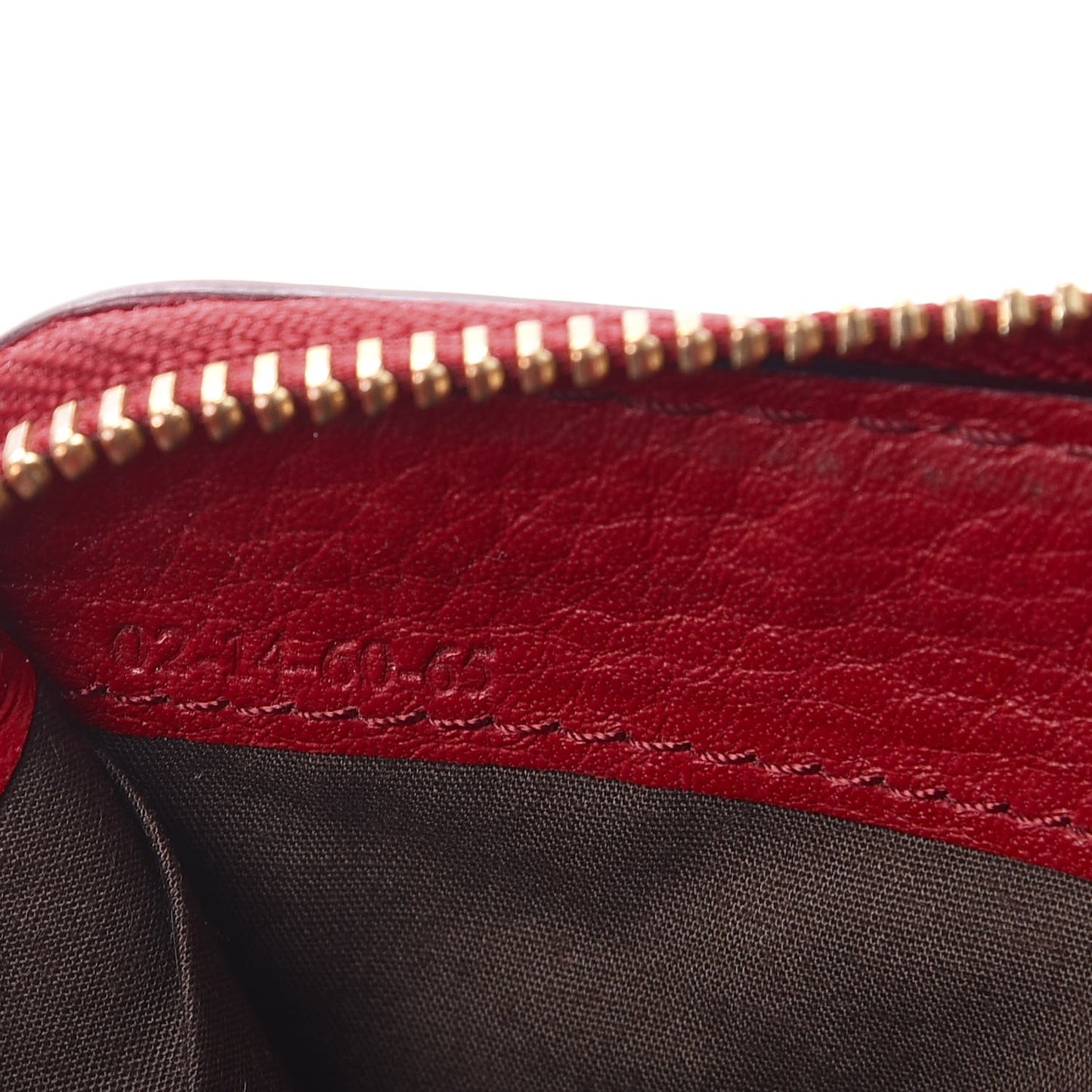 Grained Calfskin Marcie Long Zip Around Wallet Red