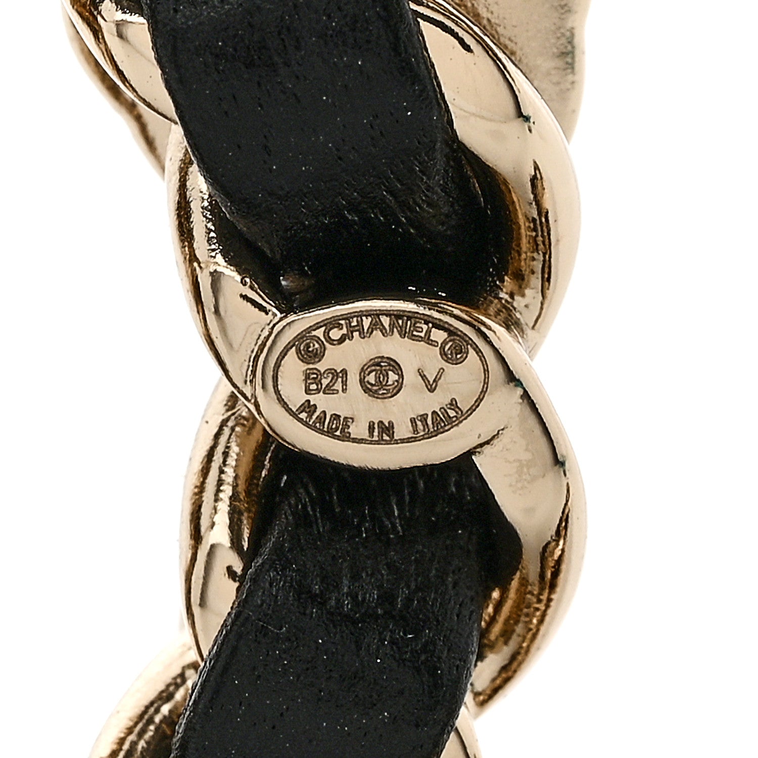 Chanel Lambskin Pearl Strass Sergeant Brooch Black Gold 3 of 4