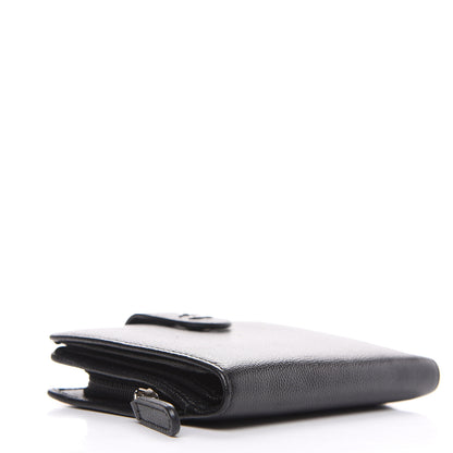 Chanel Caviar Sevruga French Compact Wallet Black 3 of 9