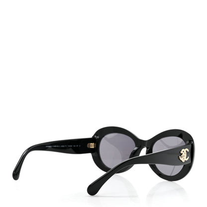 Chanel Acetate Polarized Oval CC Sunglasses 5469-B-A 4 of 8