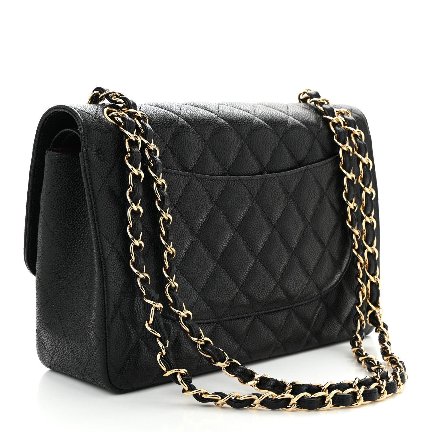 Chanel Caviar Quilted Jumbo Double Flap Black 2 of 9