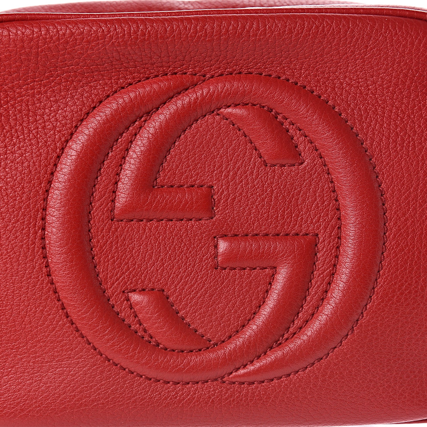 Gucci Pebbled Calfskin Small Soho Disco Bag Tabasco Red 11 of 11