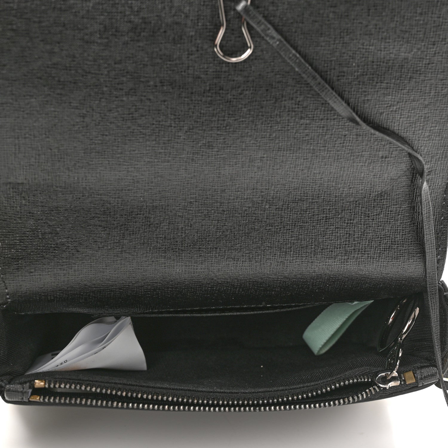 Off-White Saffiano Striped Mini Diag Binder Clip Bag Black White Yellow 5 of 12