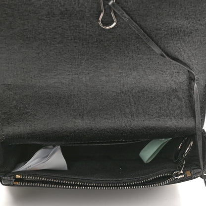 Off-White Saffiano Striped Mini Diag Binder Clip Bag Black White Yellow 5 of 12