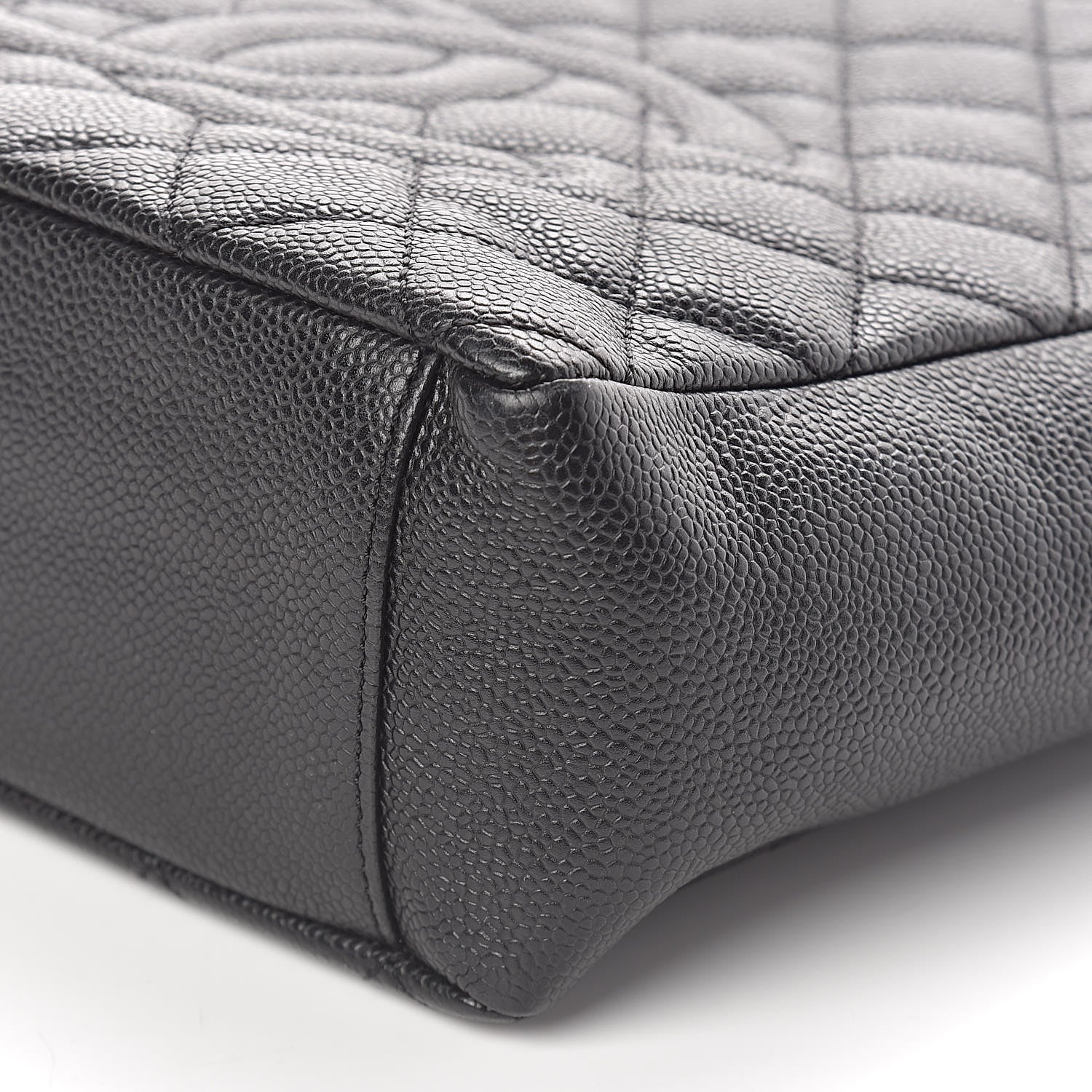 Chanel Caviar Quilted Petit Shopping Tote PST Black 9 of 10