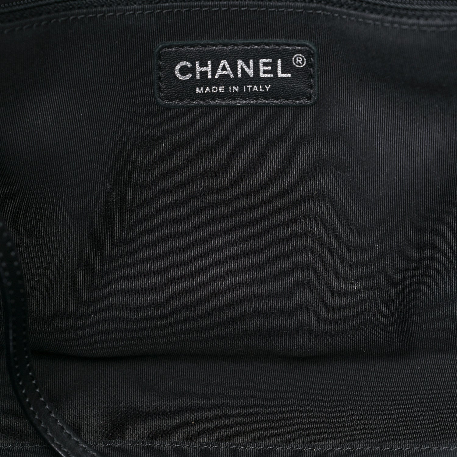 Chanel Calfskin Stitched Shopping Tote Black 9 of 9