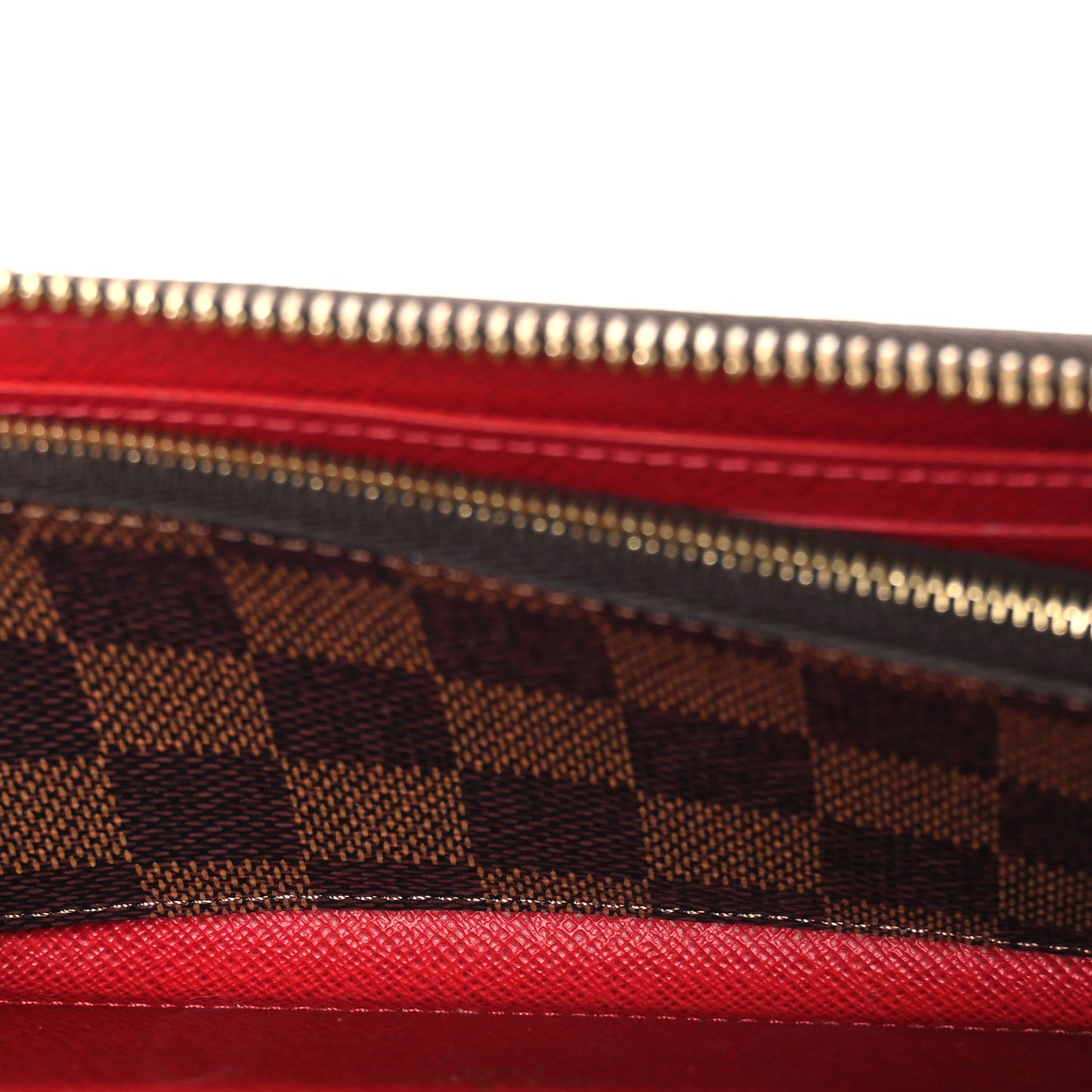 Damier Ebene Clemence Wallet Cherry