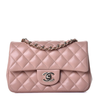 Chanel Lambskin Quilted Mini Rectangular Flap Beige 1 of 9
