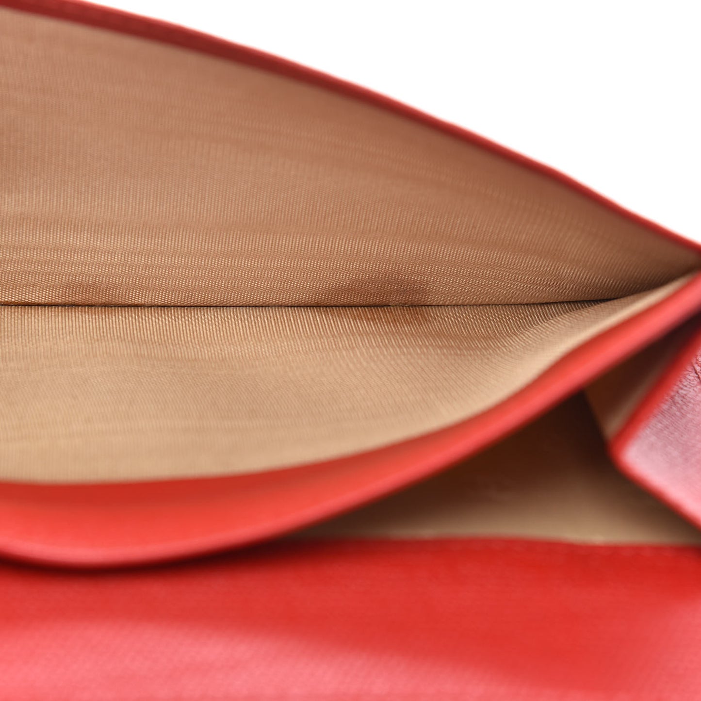Grained Calfskin CC Button Long Wallet Red