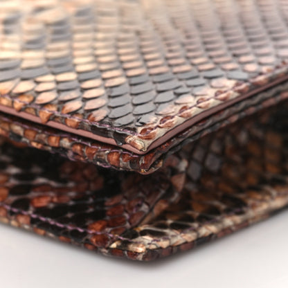 Christian Dior Snakeskin Evening Clutch Brown 8 of 8