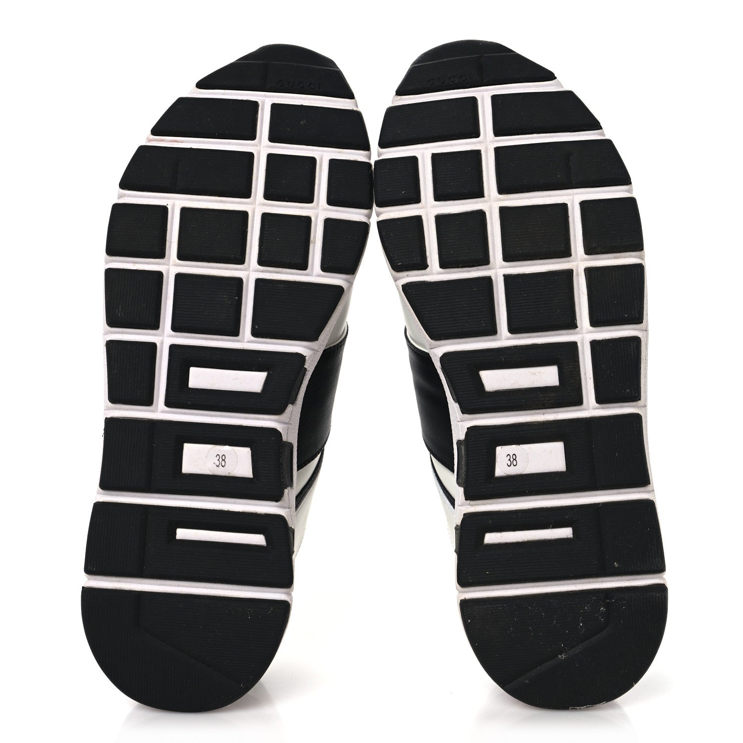 Gucci Calfskin Womens Interlocking G Sneakers 38 Black White 6 of 8