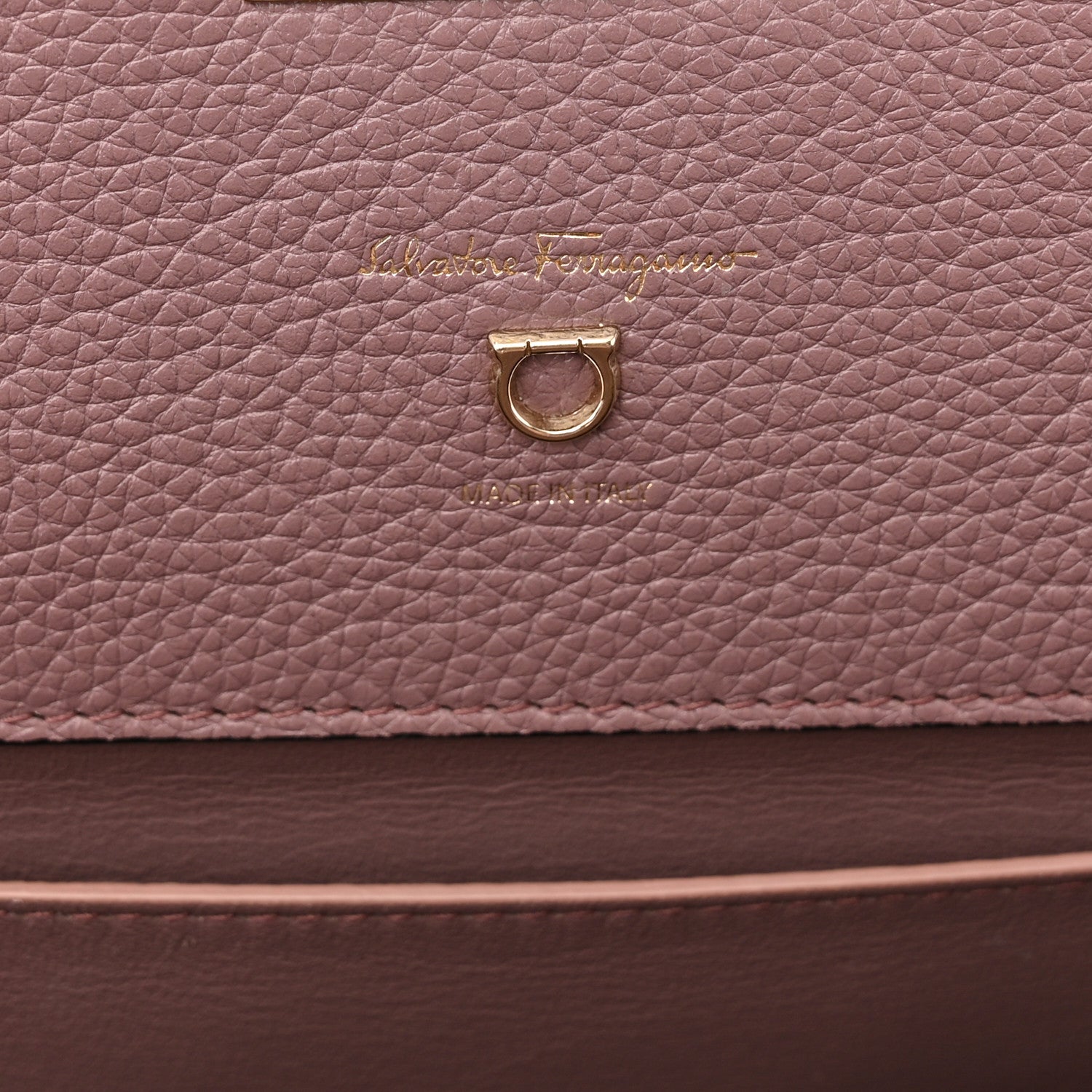 Salvatore Ferragamo Calfskin Large Studio Bag Caraway Seed 6 of 13