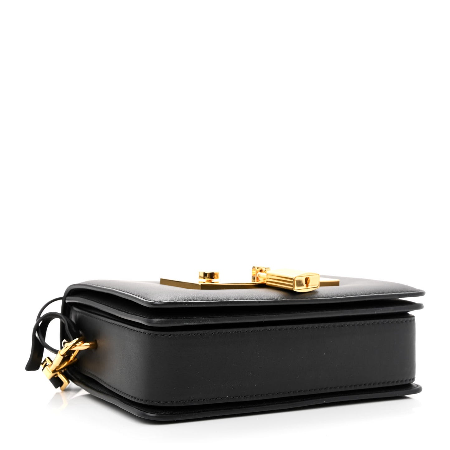 Calfskin Padlock Crossbody Black