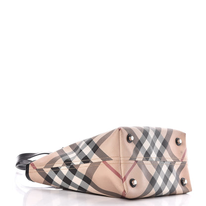 Burberry Patent Trim Nova Check Small Nickie Shopper Tote 4 of 22