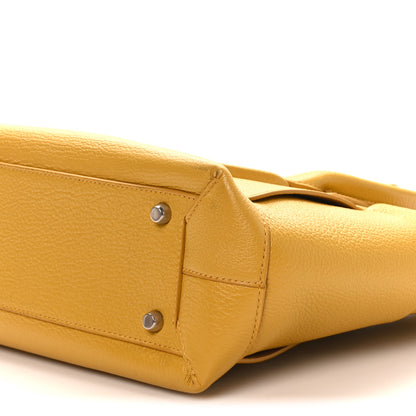Bottega Veneta Grained Calfskin Maxi Intrecciato Medium Arco Mustard Yellow 9 of 9