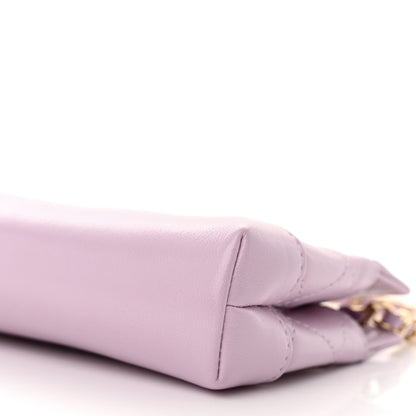 Chanel Shiny Lambskin Quilted Micro 31 Clutch With Chain Light Purple 10 of 11