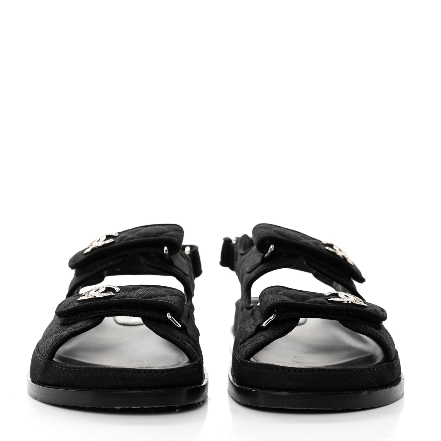 Mixed Fibers Velcro Dad Sandals 36.5 Black