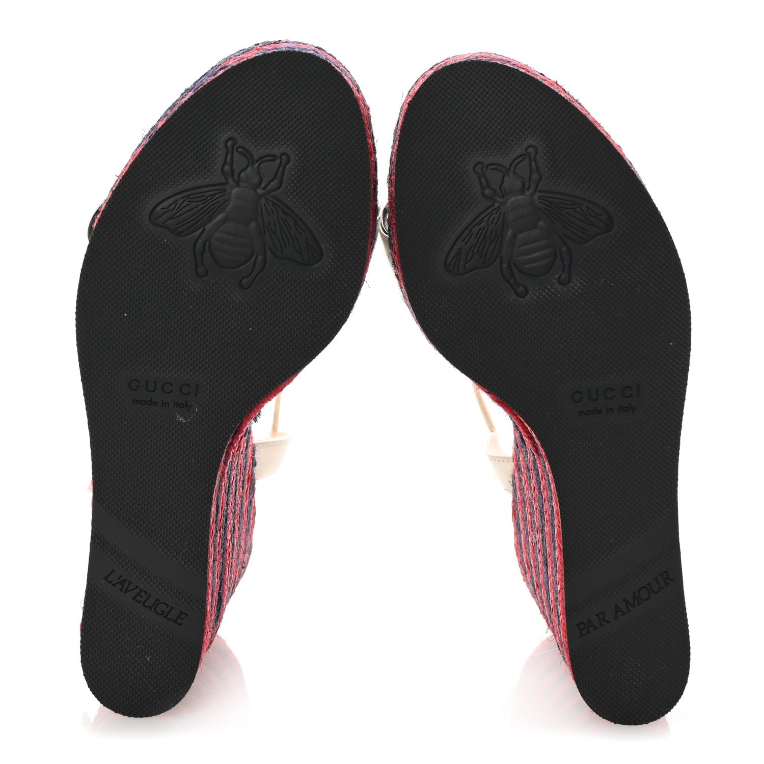 Gucci Lifford Calfskin GG Marmont Platform 35/120mm Espadrille Wedges 37 Mystic White 6 of 8