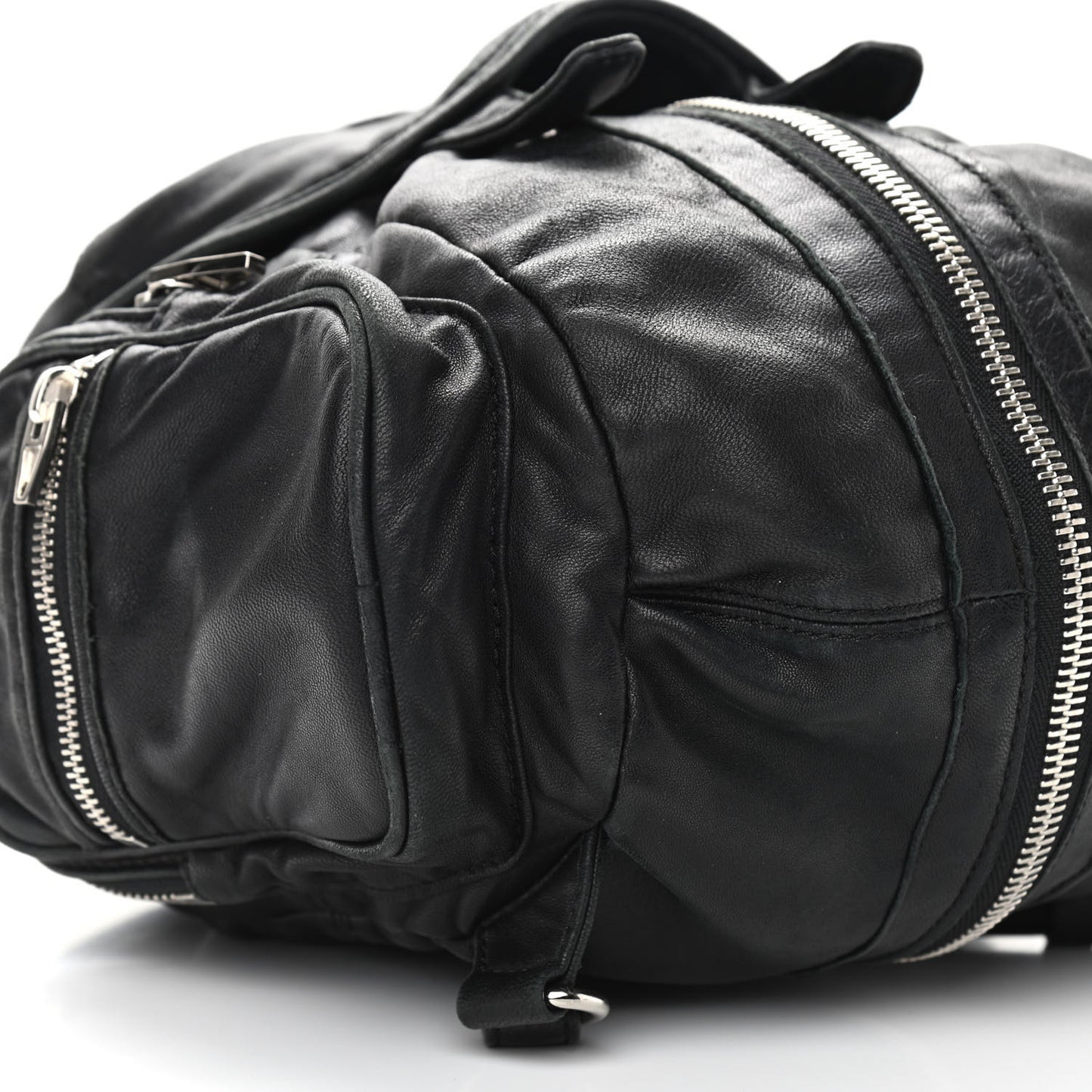 Lambskin Mini Marti Backpack Washed Black Rhodium Hardware