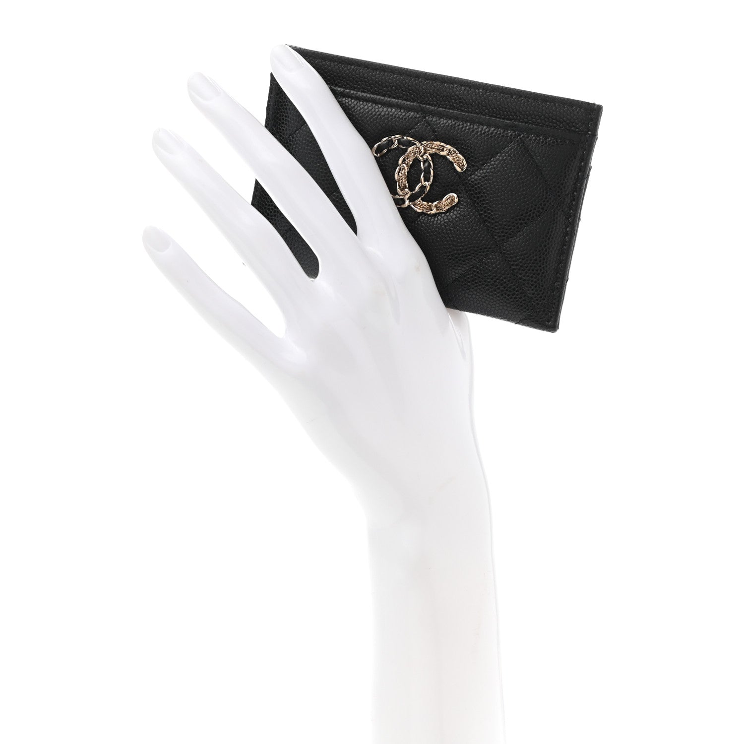 Chanel Caviar Quilted French New Wave Card Holder Black 2 of 8