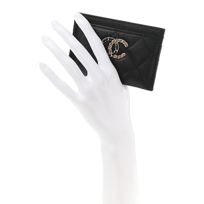 Chanel Caviar Quilted French New Wave Card Holder Black 2 of 8