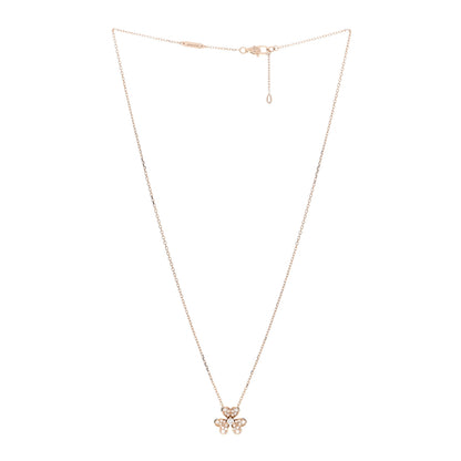 Van Cleef & Arpels 18K Rose Gold Diamond Mini Frivole Pendant Necklace 3 of 5
