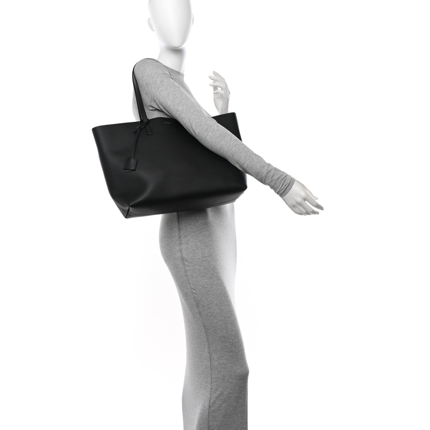 Calfskin Large Shopping Tote Black
