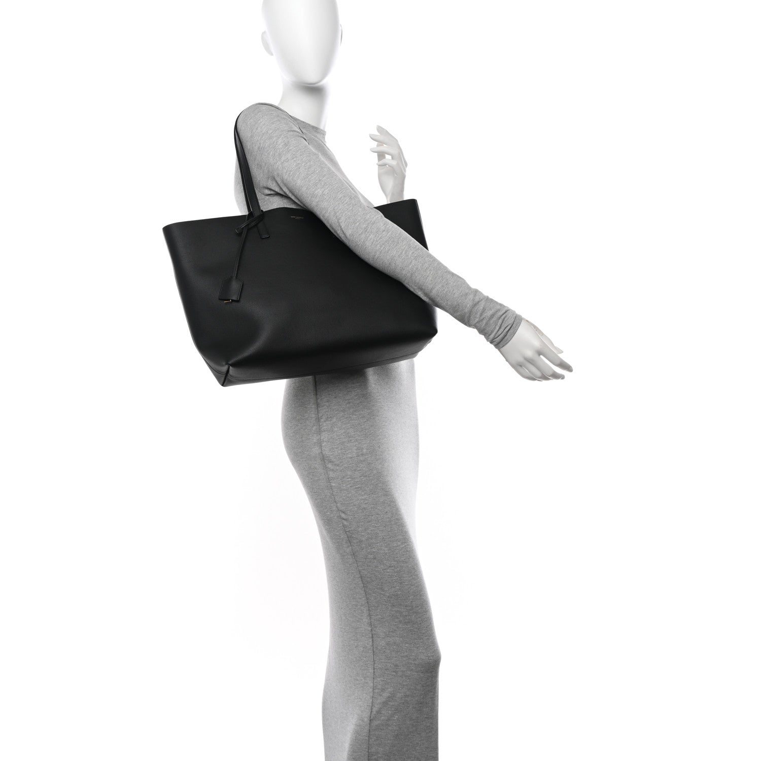Saint Laurent Calfskin Large Shopping Tote Black 2 of 11