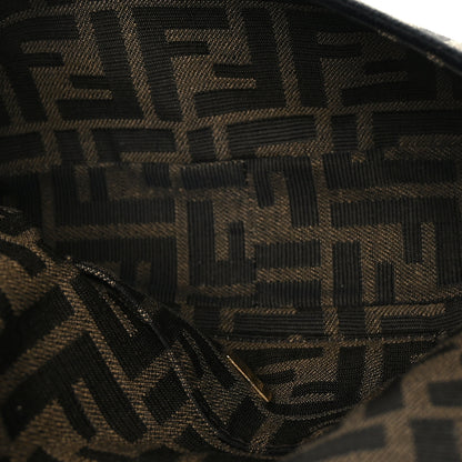 Fendi Fabric Jacquard FF 1974 Mini Baguette Tobacco Moro Black 5 of 8