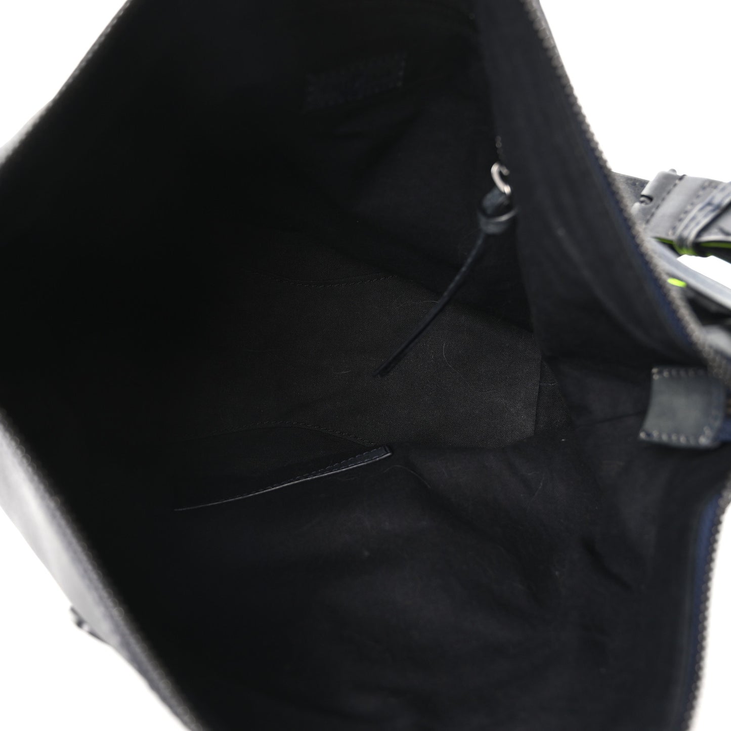 Used Calfskin Silver Hardware Small Neo Classic City Navy