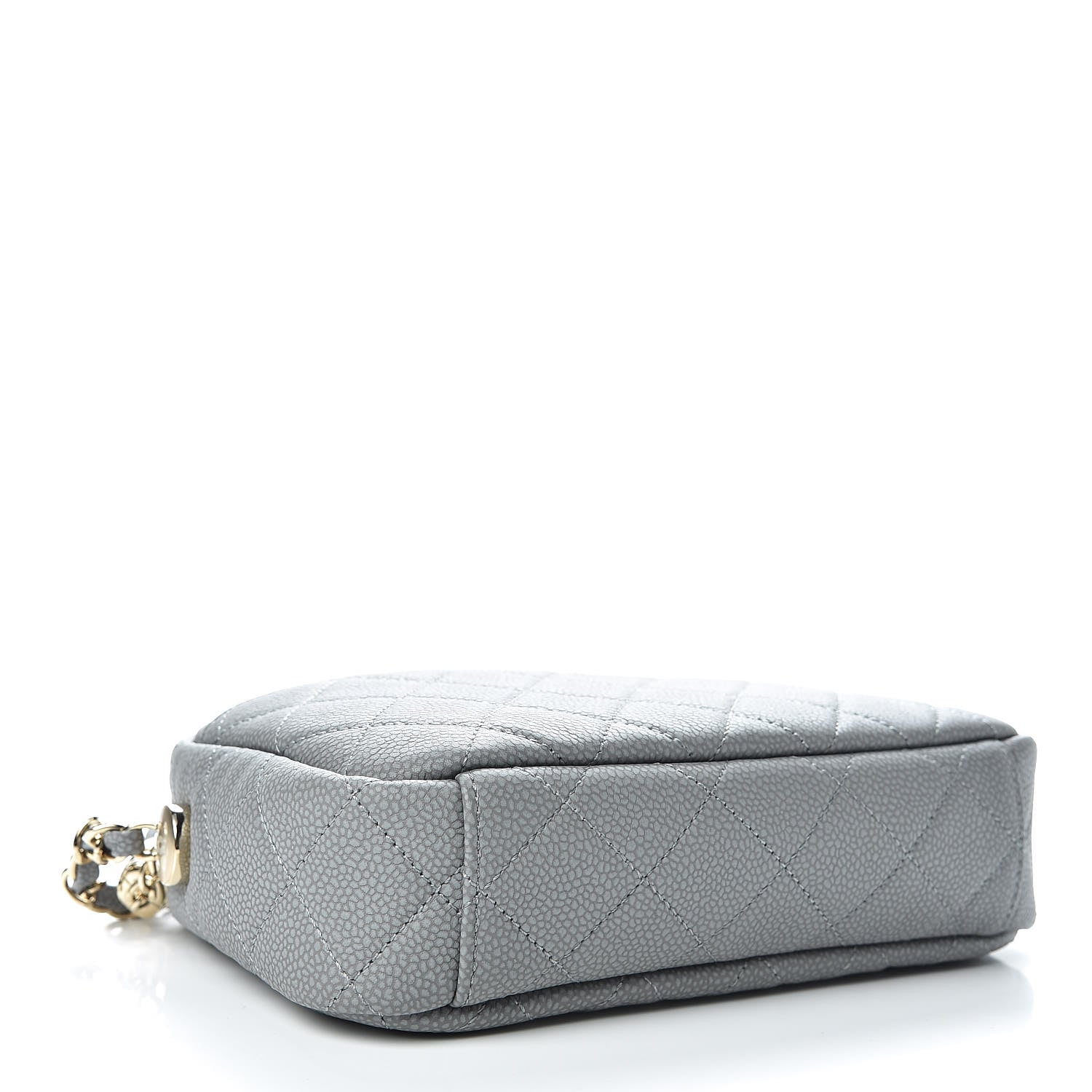 Chanel Iridescent Caviar Flat Quilted Small Coco Tassel Camera Case Grey 4 of 11
