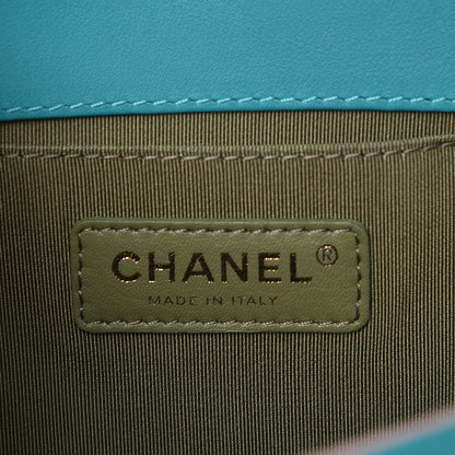 Chanel Calfskin Quilted Medium Boy Flap Turquoise 6 of 11