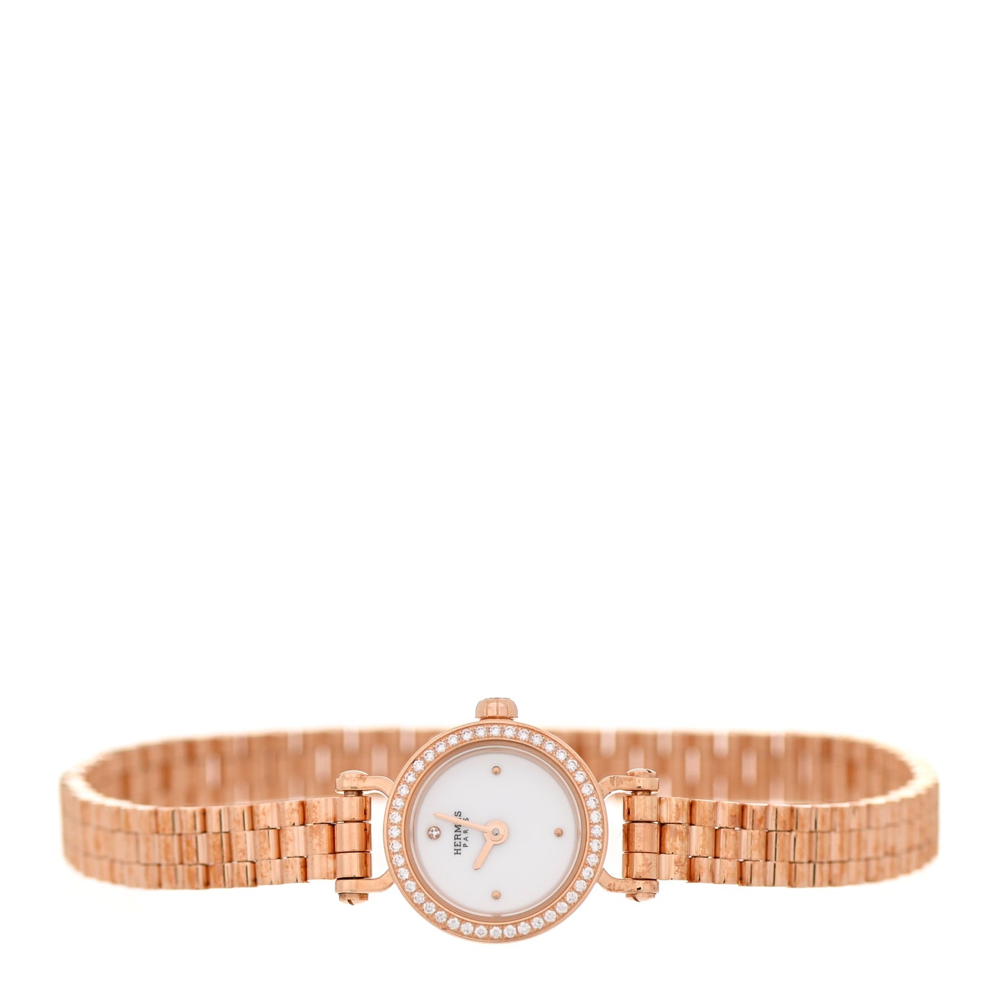 18K Rose Gold Diamond Bezel 16mm Faubourg Quartz Watch