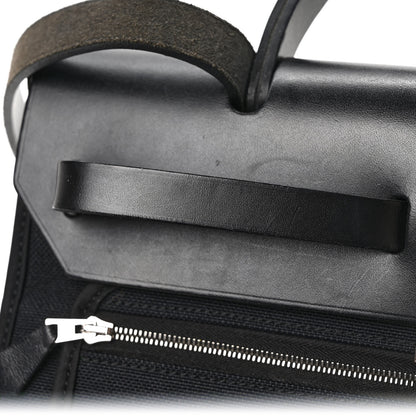 Hermes Military Toile Vache Hunter Herbag Zip PM 31 Black 11 of 11